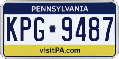 PA license plate KPG9487