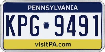 PA license plate KPG9491