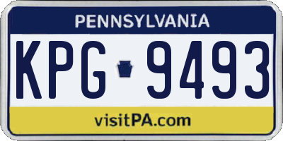 PA license plate KPG9493