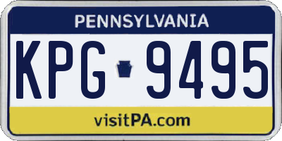 PA license plate KPG9495