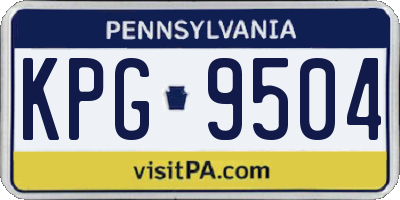 PA license plate KPG9504