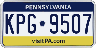 PA license plate KPG9507