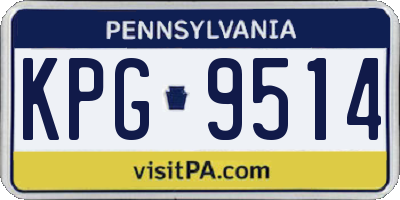PA license plate KPG9514