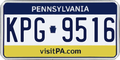 PA license plate KPG9516