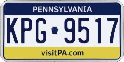PA license plate KPG9517