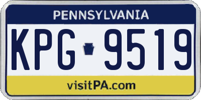 PA license plate KPG9519
