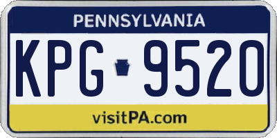 PA license plate KPG9520