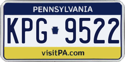 PA license plate KPG9522