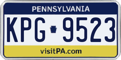 PA license plate KPG9523