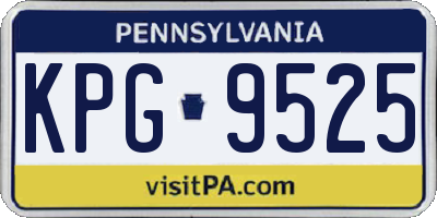 PA license plate KPG9525
