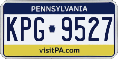 PA license plate KPG9527