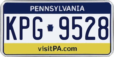 PA license plate KPG9528