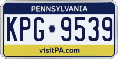 PA license plate KPG9539
