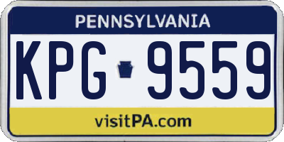 PA license plate KPG9559