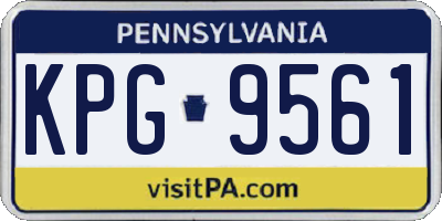 PA license plate KPG9561