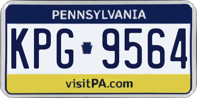 PA license plate KPG9564