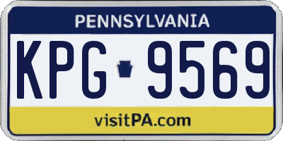 PA license plate KPG9569