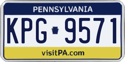 PA license plate KPG9571