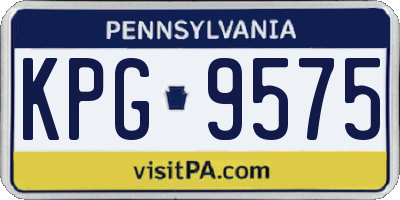 PA license plate KPG9575