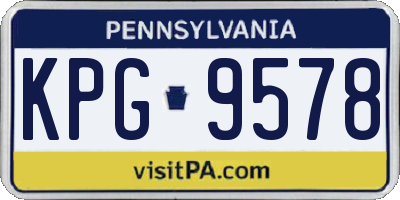 PA license plate KPG9578