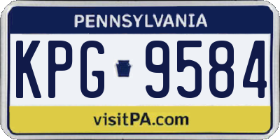 PA license plate KPG9584