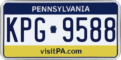 PA license plate KPG9588