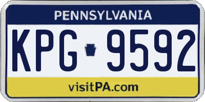 PA license plate KPG9592