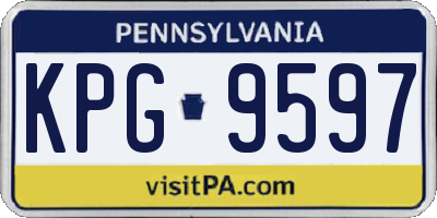 PA license plate KPG9597