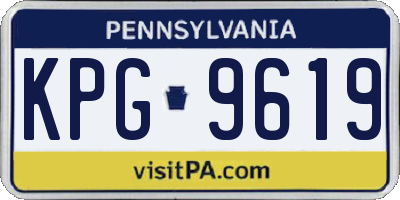 PA license plate KPG9619