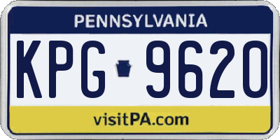 PA license plate KPG9620