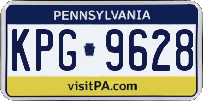 PA license plate KPG9628