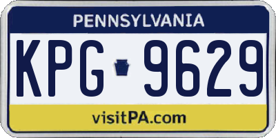 PA license plate KPG9629