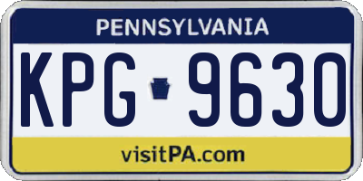 PA license plate KPG9630