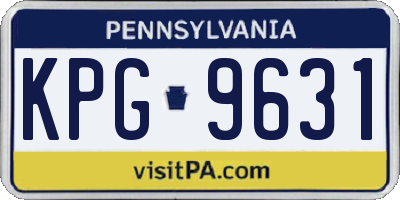 PA license plate KPG9631