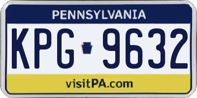 PA license plate KPG9632