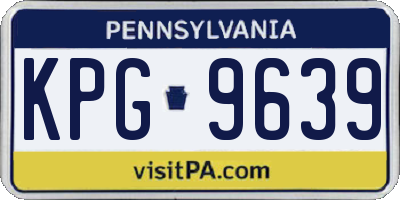 PA license plate KPG9639