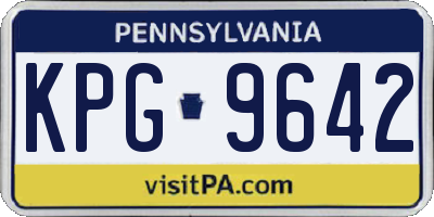 PA license plate KPG9642