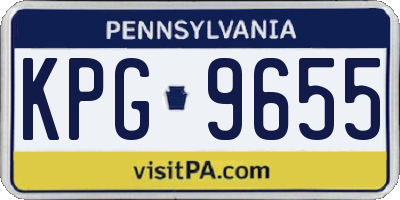 PA license plate KPG9655