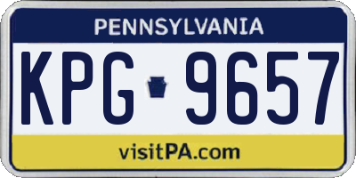 PA license plate KPG9657