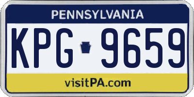 PA license plate KPG9659