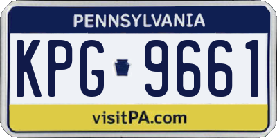 PA license plate KPG9661