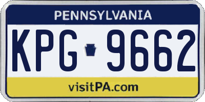 PA license plate KPG9662