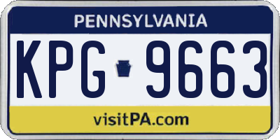 PA license plate KPG9663