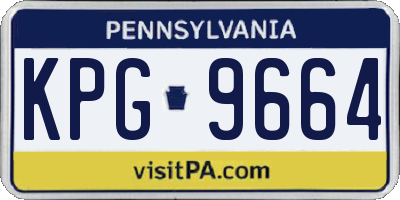 PA license plate KPG9664