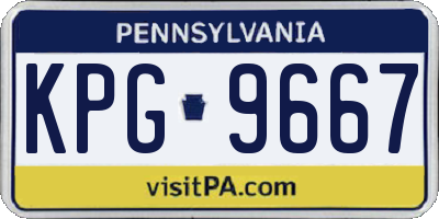 PA license plate KPG9667
