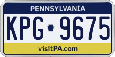 PA license plate KPG9675