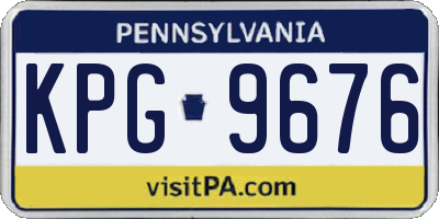 PA license plate KPG9676