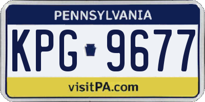PA license plate KPG9677