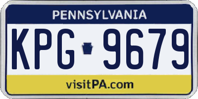 PA license plate KPG9679