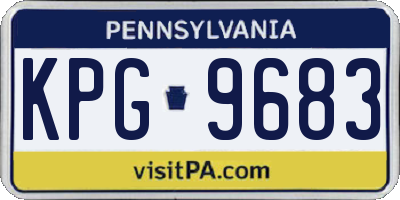 PA license plate KPG9683